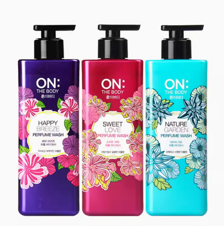 韩国LG安宝迪on香水花香沐浴露500ML*3瓶